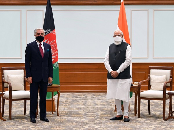 Abdullah Abdullah, Afghan chief negotiator, with Prime Minister Narendra Modi on Thursday.