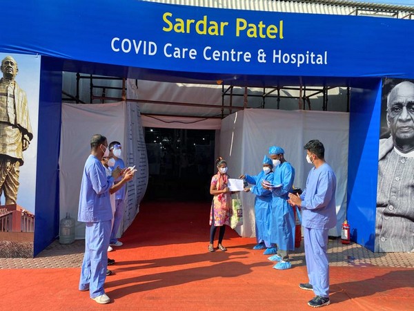Visual from Sardar Patel COVID Care Centre and Hospital, Radha Soami in Chhatarpur, New Delhi.