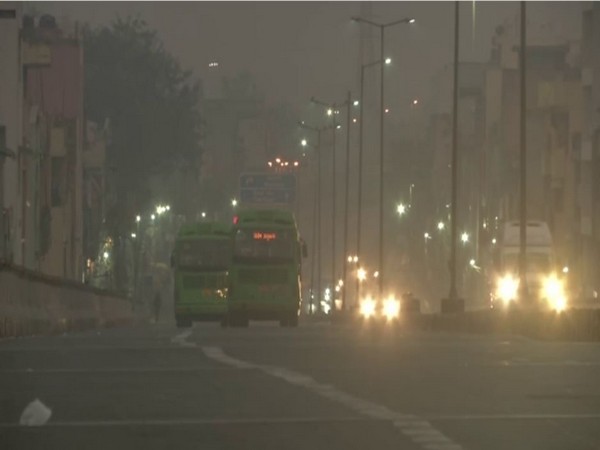 Dense smog envelops Delhi on Sunday.