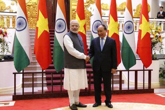Prime Minister Narendra Modi along with Vietnamese counterpart HE Nguyen Xuan Phuc