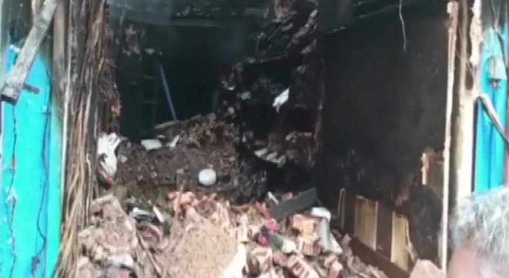 A visual from the fire incident in Madurai, Tamil Nadu