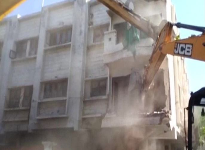 Visuals of the demolition in Indor.