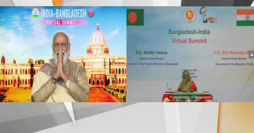 Prime Minister Narendra Modi  and Bangladesh PM Sheikh Hasina