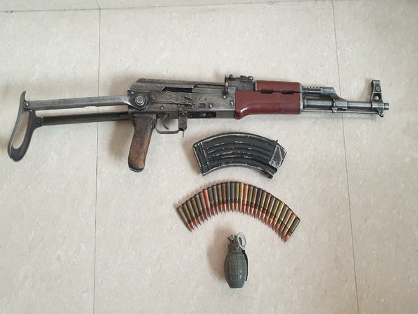 AK-56 rifle, AK-56 magazine, 28 AK-56 rounds and hand grenade have also been seized during the search.