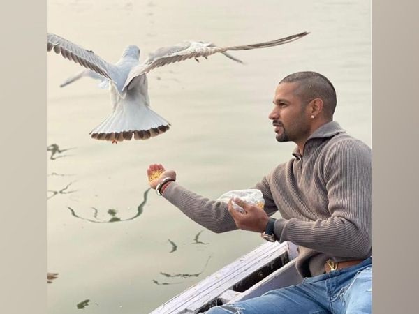 Dhawan feeds birds amid bird flu
