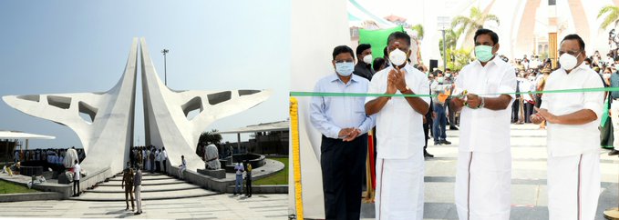 Tamil Nadu Chief Minister Edappadi K. Palaniswami inaugurating the memorial