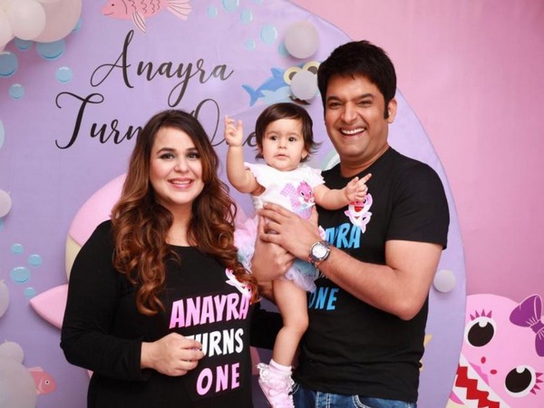 Ginni Chatrath and Kapil Sharma with daughter Anayra