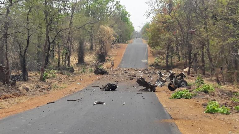 IED blast planted by Naxals in the Jharjhara area (File Photo)