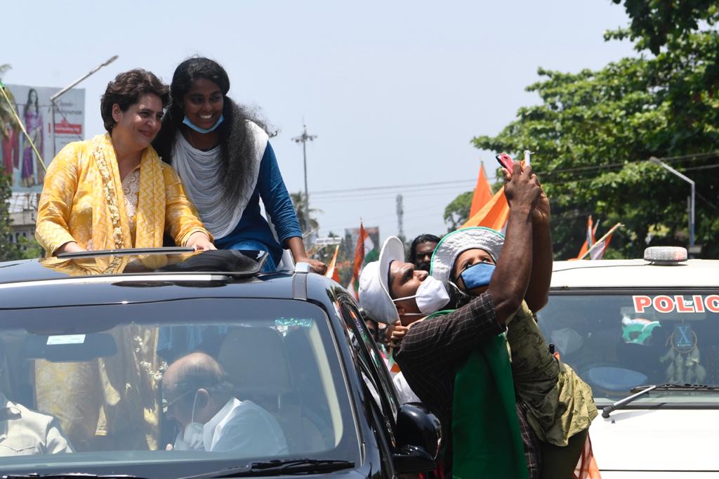 Congress leader Priyanka Gandhi Vadra on Tuesday her campaign for the April 6 assembly polls in Kerala