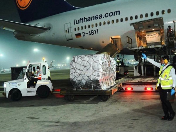 Shipment of vital medical supplies from the United Kingdom reaches India on Tuesday