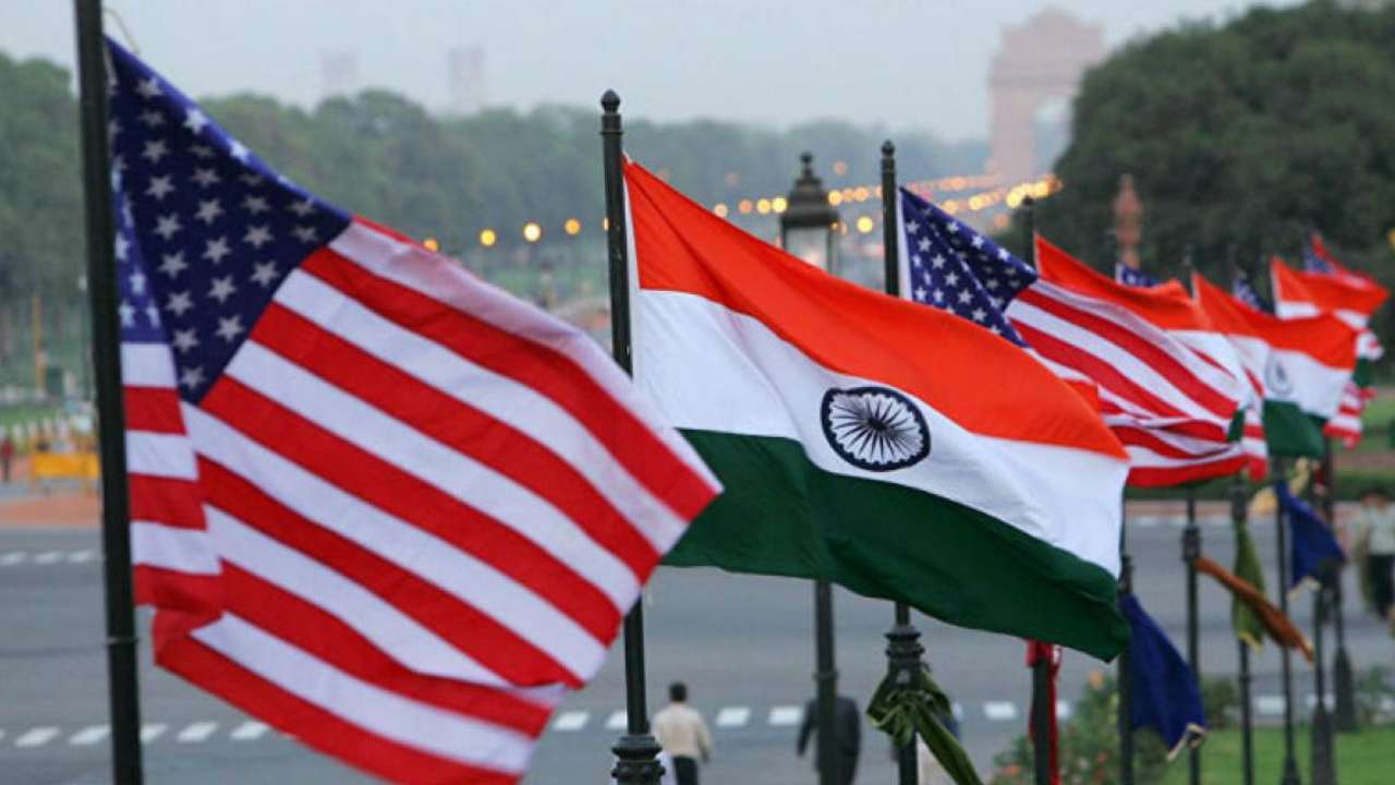 USA and Indian Flag