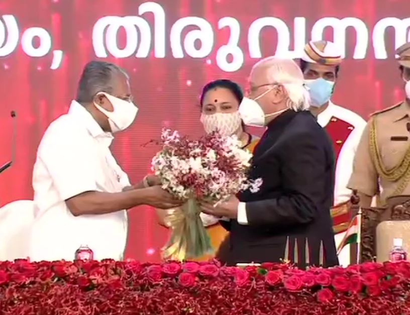 Pinarayi Vijayan  taking oath as Kerala CM