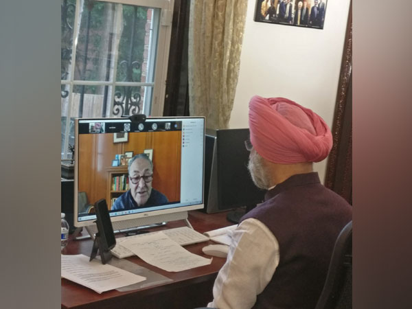 Indian envoy Taranjit Singh Sandhu with US Senate Majority Leader Chuck Schumer