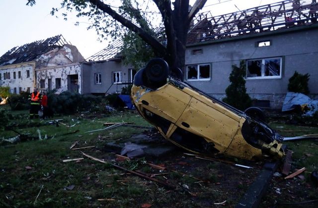 Rare tornado, storms rip through southern Czech Republic