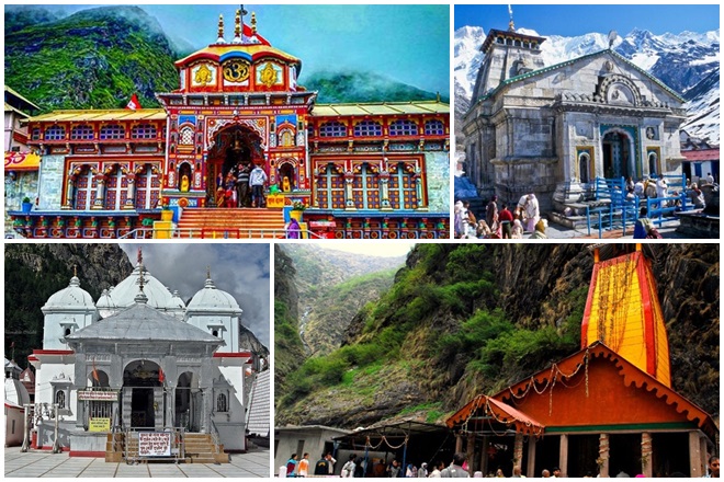 Four pilgrimage sites in Uttarakhand are Badrinath, Kedarnath, Yamunotri and Gangotri