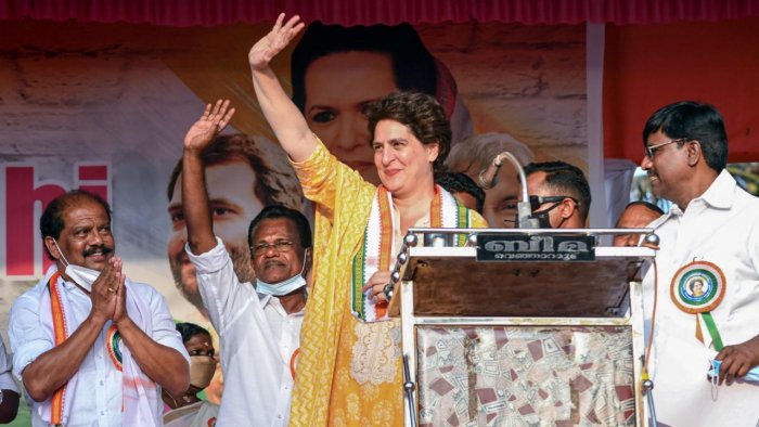 Priyanka Gandhi addressing a rally (File Photo)