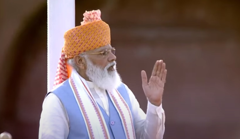 PM Modi Addressing from Red Fort on 75th Independence Day