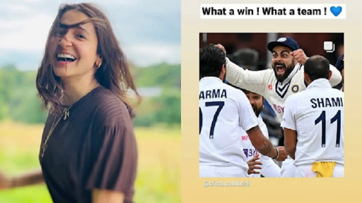 Anushka Sharma celebrates Virat Kohli led team India