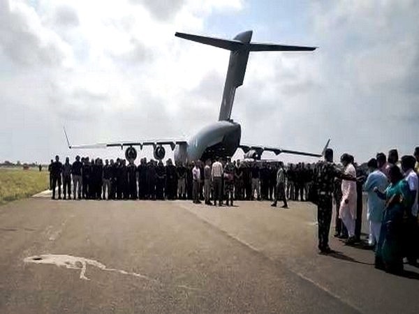 Indian Air Force C-17 aircraft lands in Gujarat's Jamnagar