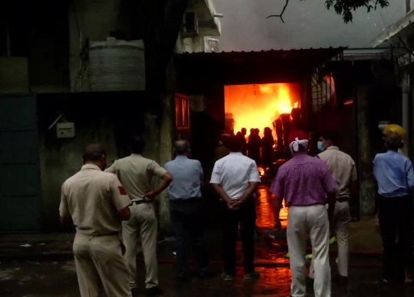 Fire at factory in Delhi's Mayapuri