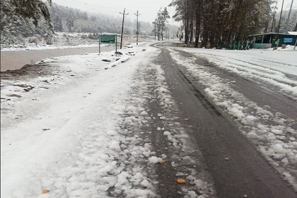 Pahalgam covered in first snow of the season