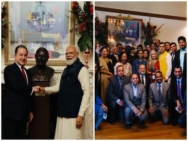 Prime Minister Narendra Modi on Monday met with members of the Indian community in Glasgow
