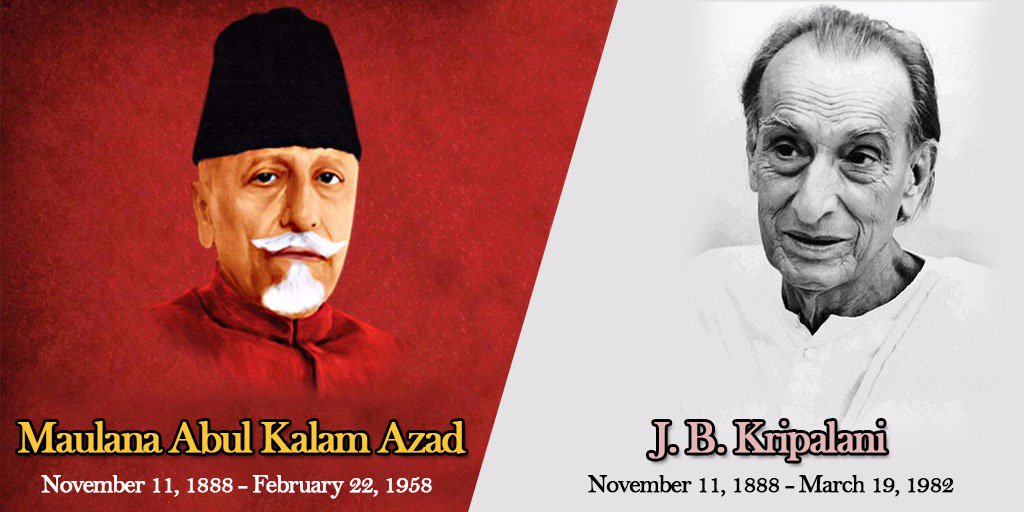 Acharya Kripalani and Maulana Abul Kalam Azad