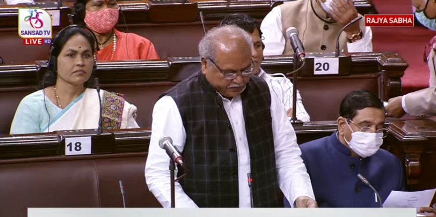 Union Agriculture Minister Narendra Singh Tomar tables the Farm Laws Repeal Bill 2021 in Rajya Sabha