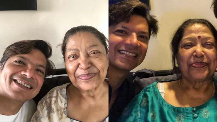 Singer Shaan with his late mother