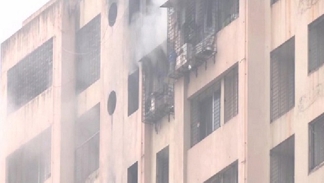 Visuals of the Mumbai building where fire broke out