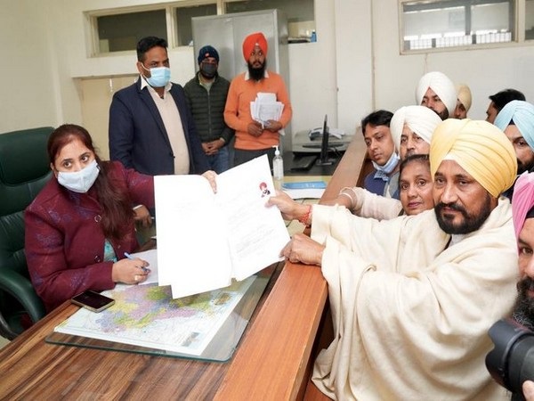 Charanjit Singh Channi files his nomination from Bhadaur Assembly