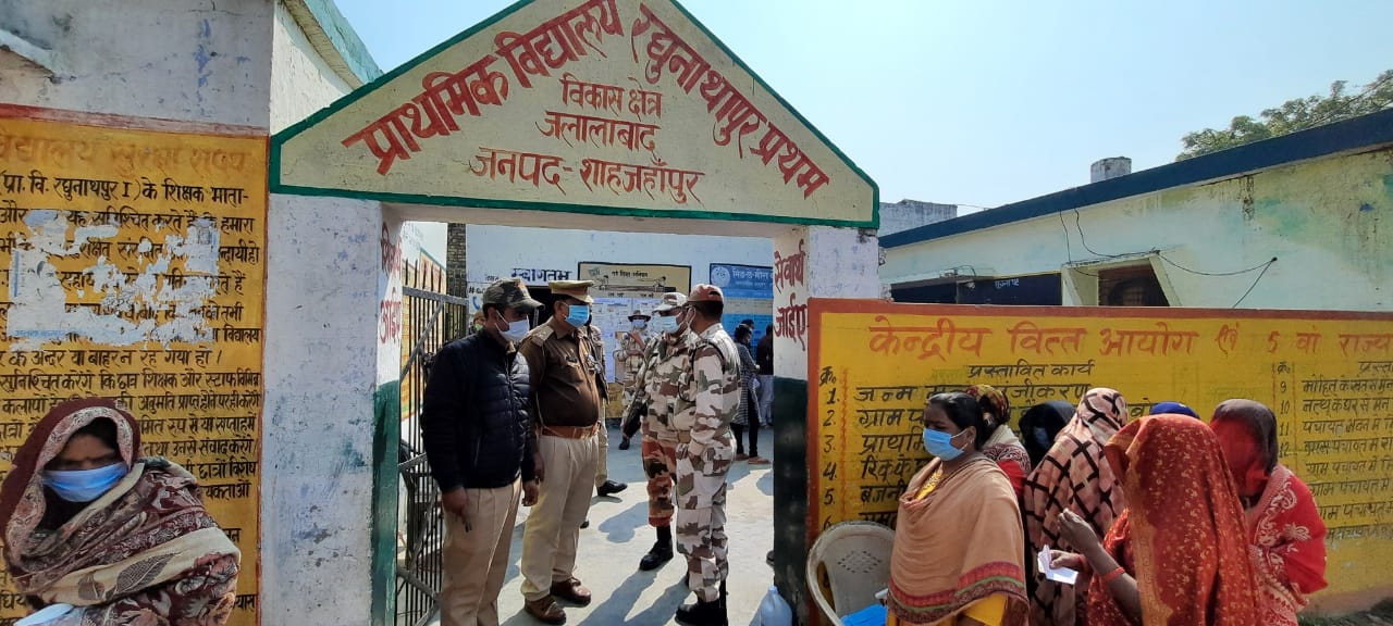 A voting center in Uttar Pradesh