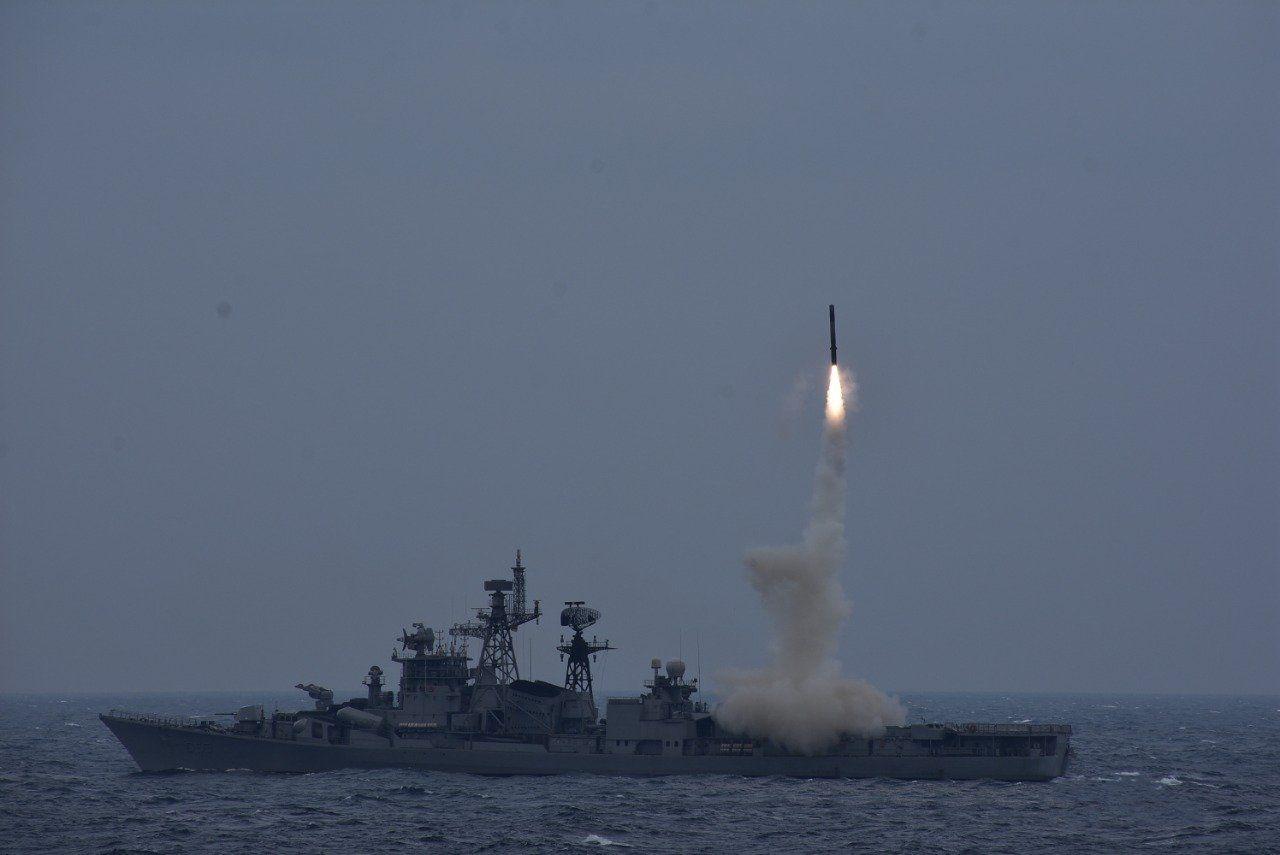 INS Visakhapatnam conducts test firing of BrahMos supersonic cruise missile