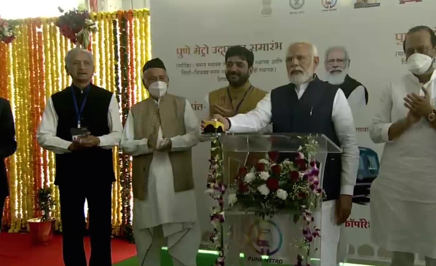 PM Modi inaugurates Pune metro rail project