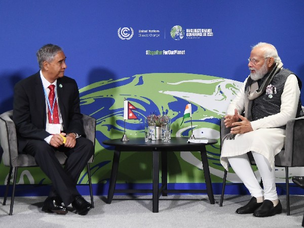 Nepal Prime Minister Sher Bahadur Deuba and Indian PM Narendra Modi