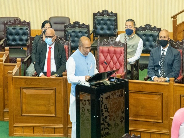 Manipur's caretaker Chief Minister N Biren Singh takes oath as Heingang MLA