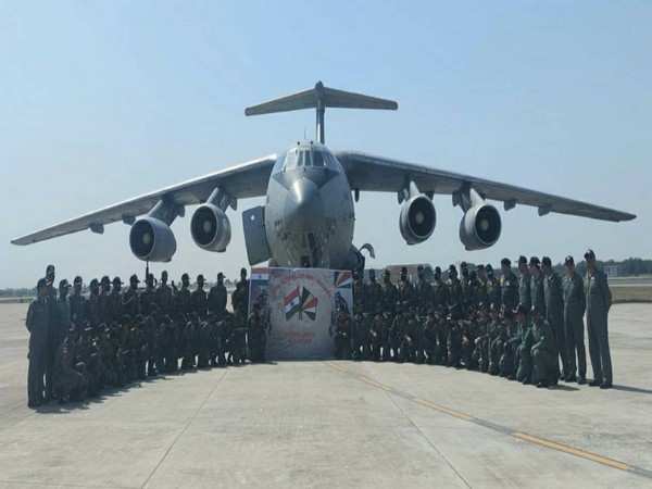 Indian Army contingent posing ahead of their visit to Mahe