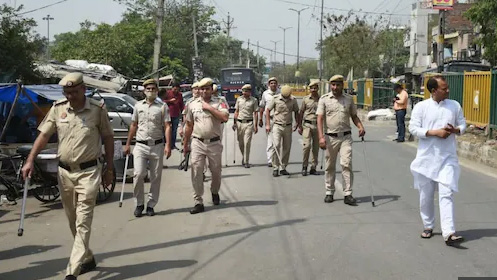 Delhi Police at the site Jahangirpuri violence (File Photo)