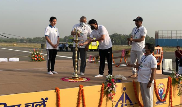 Union Civil Aviation Minister Jyotiraditya Scindia inaugurates the mega 'Yog Prabha'