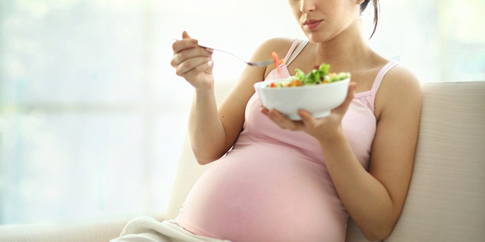 A pregnant lady having mediterranean-style diet (File Photo)