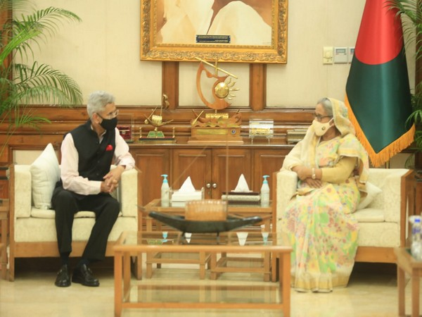 Bangladesh Prime Minister Sheikh Hasina with External Affairs Minister S Jaishankar (File Photo)