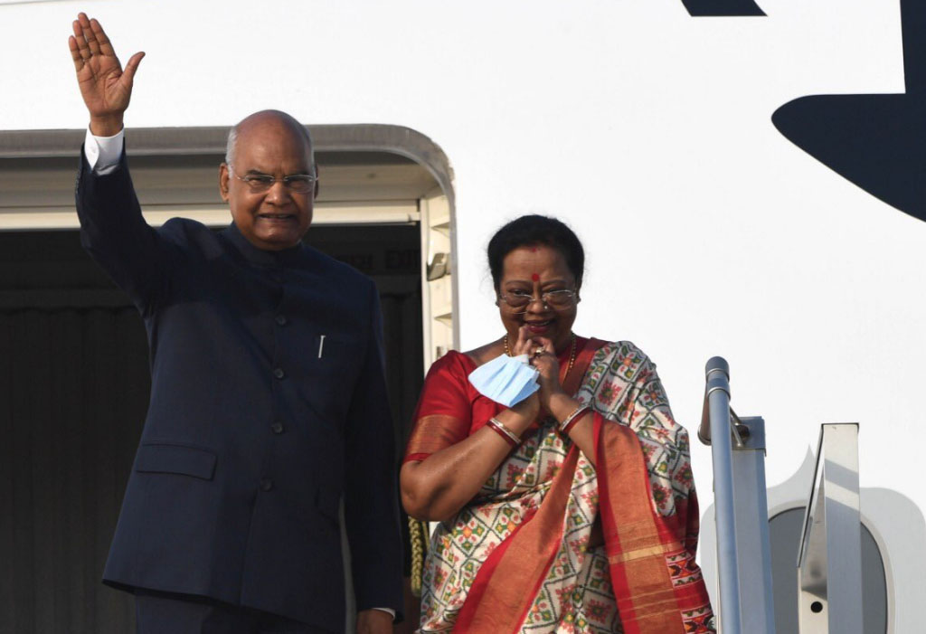 President Ram Nath Kovind along with his wife Savita Kovind departed for Jamaica and St Vincent and Grenadines