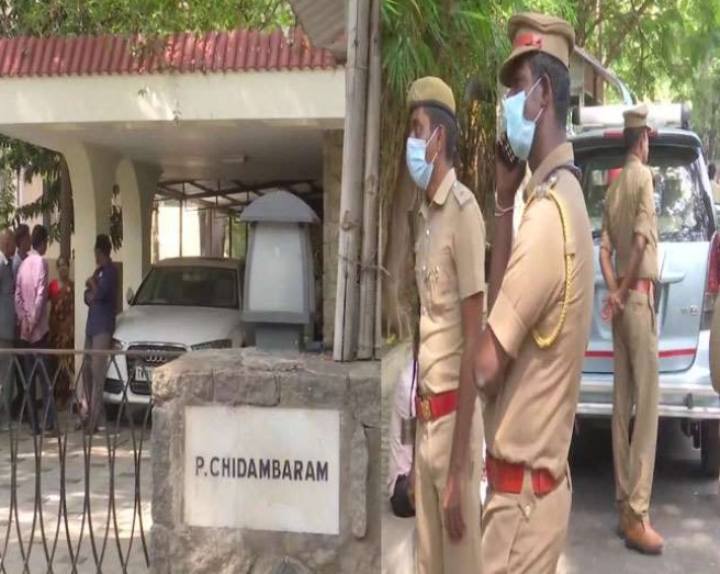 CBI raids at Karti Chidambaram's home in New Delhi