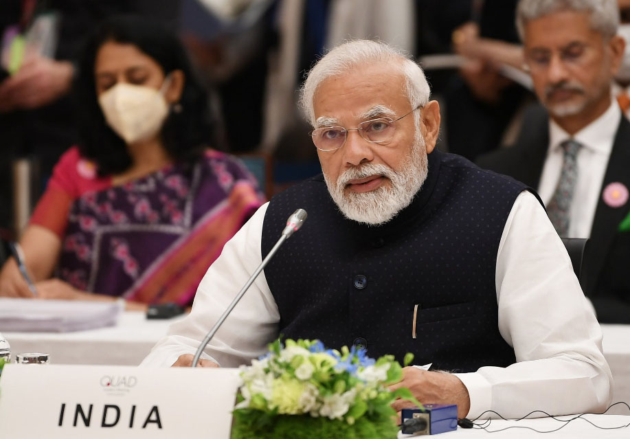 Prime Minister Narendra Modi addresses Quad summit