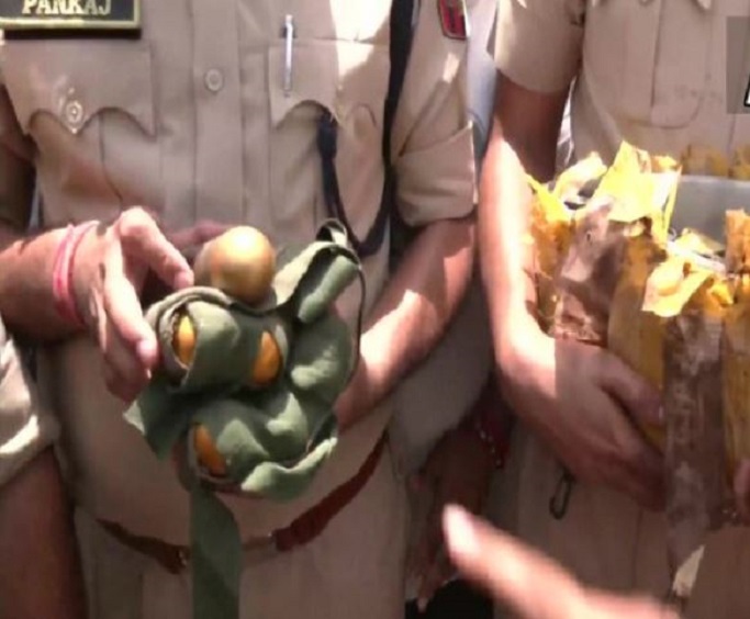 Visuals of the seized UBGLs, magnetic bombs