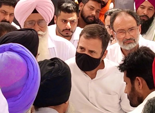 Rahul Gandhi visits the residence of slain Punjabi singer Sidhu Moosewala in Mansa