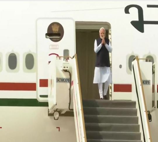 Prime Minister Narendra Modi arrived in Abu Dhabi on Tuesday.