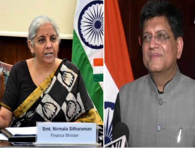 Finance Minister Nirmala Sitharaman, Commerce and Industry Minister Piyush Goyal