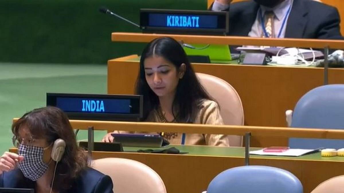 First Secretary Sneha Dubey at the UN Security Council