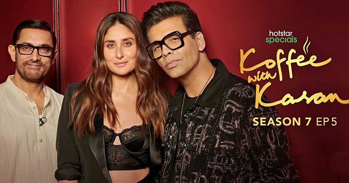 Aamir Khan and Kareena Kapoor Khan at Karon Johar's talk show Koffee With Karan